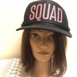 Sparkling Cap which Says Squad
